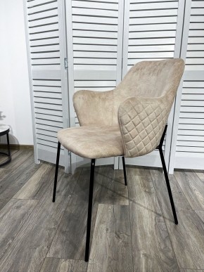 Стул AMARETTO VBP206 античный светло-бежевый, велюр без пальчикового эффекта /черный каркас, М-City в Коротчаево - korotchaevo.mebel24.online | фото 7