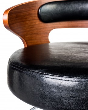 Стул барный DOBRIN FRED BLACK, коричневое дерево, чёрный в Коротчаево - korotchaevo.mebel24.online | фото 6