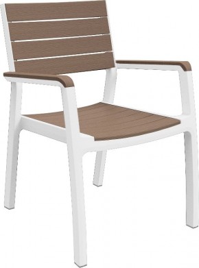 Стул c подлокотниками Гармония (Harmony armchair) белый-капучино в Коротчаево - korotchaevo.mebel24.online | фото 2