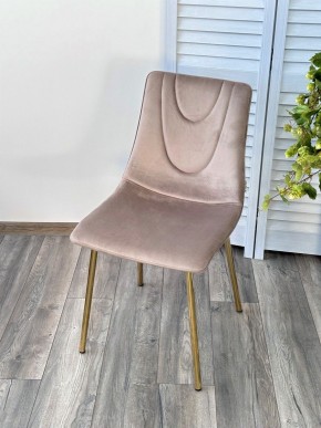 Стул ELLI BLUVEL-40 Бежевый, велюр / золотой каркас М-City в Коротчаево - korotchaevo.mebel24.online | фото 3