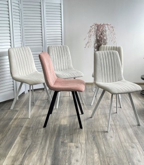 Стул ELVIS WZ2042-10 пепел розы фактурный велюр / черный каркас М-City в Коротчаево - korotchaevo.mebel24.online | фото 3