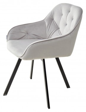 Стул GALE 360 град. поворот. BLUVEL-03 LIGHT GREY, велюр/ черный каркас, М-City в Коротчаево - korotchaevo.mebel24.online | фото 5