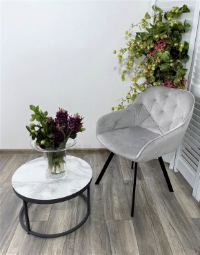 Стул GALE 360 град. поворот. BLUVEL-03 LIGHT GREY, велюр/ черный каркас, М-City в Коротчаево - korotchaevo.mebel24.online | фото 6