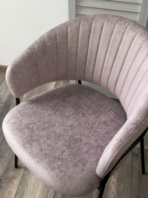 Стул ГЕММА, цвет RAIN 10 lavanda, велюр / черный каркас М-City в Коротчаево - korotchaevo.mebel24.online | фото 5