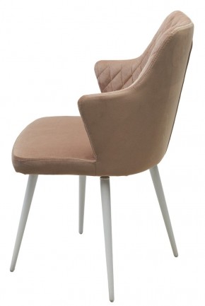 Стул HERMAN 360 град. БЕЖЕВЫЙ #5, велюр / белый каркас М-City в Коротчаево - korotchaevo.mebel24.online | фото 8