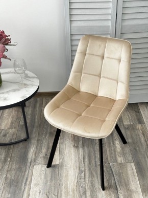 Стул ONION G062-03 светлый беж, велюр/ черный каркас М-City в Коротчаево - korotchaevo.mebel24.online | фото 2