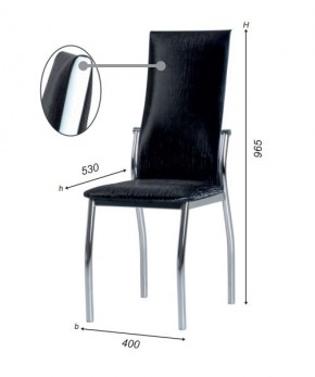 Стул Пекин А1.10-05 со вставкой (двухцветный) (Стандарт) хром/кожзам (4 шт.) в Коротчаево - korotchaevo.mebel24.online | фото 3