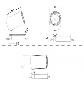 Светильник на штанге Maytoni Vuoro TR029-3-10W3K-W в Коротчаево - korotchaevo.mebel24.online | фото 3