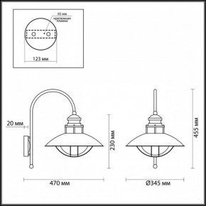 Светильник на штанге Odeon Light Dante 4164/1WA в Коротчаево - korotchaevo.mebel24.online | фото 5