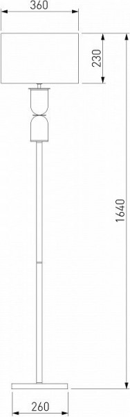 Торшер Eurosvet Caprera 01154/1 латунь в Коротчаево - korotchaevo.mebel24.online | фото 3