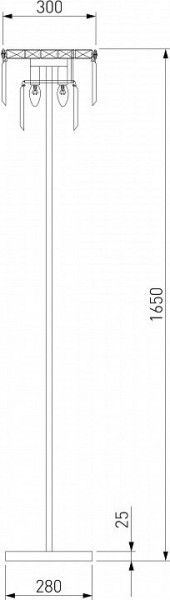 Торшер Eurosvet Elegante 01137/3 хром/прозрачный хрусталь Strotskis в Коротчаево - korotchaevo.mebel24.online | фото 2