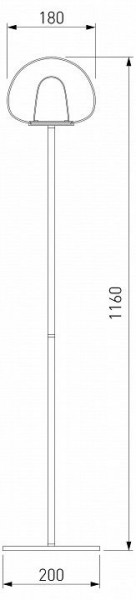 Торшер Eurosvet Twice 90327/1 черный в Коротчаево - korotchaevo.mebel24.online | фото
