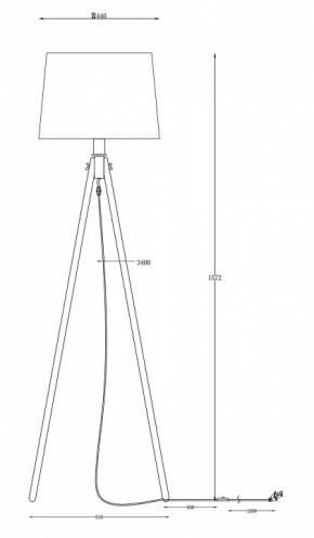 Торшер Maytoni Calvin Z177-FL-01-BR в Коротчаево - korotchaevo.mebel24.online | фото 6