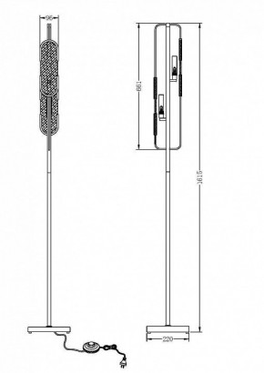 Торшер Maytoni Marmo MOD099FL-02G в Коротчаево - korotchaevo.mebel24.online | фото 2