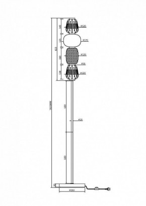 Торшер Maytoni Pattern MOD267FL-L32G3K в Коротчаево - korotchaevo.mebel24.online | фото 3