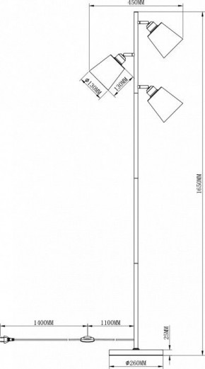 Торшер Moderli Floor V3051-3F в Коротчаево - korotchaevo.mebel24.online | фото 3