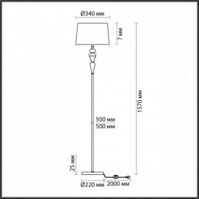 Торшер Odeon Light Homi 5040/1F в Коротчаево - korotchaevo.mebel24.online | фото 4