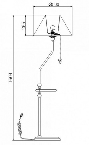 Торшер с полкой Maytoni Bouquet ARM023-FL-01-S в Коротчаево - korotchaevo.mebel24.online | фото 3