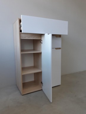 ТРИО Спальный гарнитур (модульный) сонома/белый в Коротчаево - korotchaevo.mebel24.online | фото 10