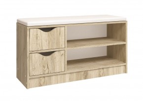 Тумба для обуви Ларедо-1 (дуб крафт белый) в Коротчаево - korotchaevo.mebel24.online | фото