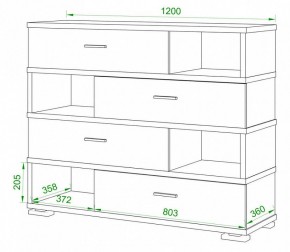 Тумба комбинированная Домино нельсон СБ-40/4 в Коротчаево - korotchaevo.mebel24.online | фото 2