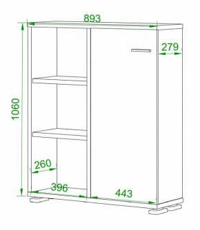 Тумба комбинированная Домино ПУ-50-2 в Коротчаево - korotchaevo.mebel24.online | фото 2