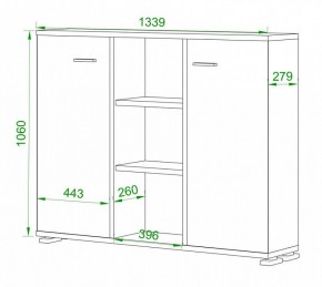 Тумба комбинированная Домино ПУ-60-3 в Коротчаево - korotchaevo.mebel24.online | фото 2