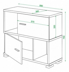 Тумба комбинированная Домино СБ-30/2 в Коротчаево - korotchaevo.mebel24.online | фото 3