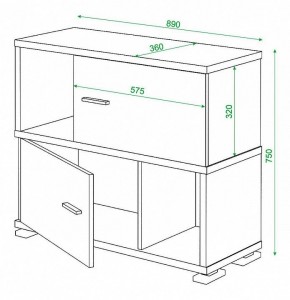 Тумба комбинированная Домино СБ-30/2 в Коротчаево - korotchaevo.mebel24.online | фото 3