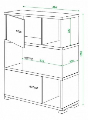 Тумба комбинированная Домино СБ-30/3 в Коротчаево - korotchaevo.mebel24.online | фото 3