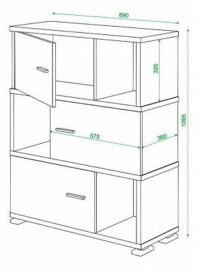 Тумба комбинированная Домино СБ-30/3 в Коротчаево - korotchaevo.mebel24.online | фото 3