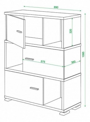 Тумба комбинированная Домино СБ-30/3 в Коротчаево - korotchaevo.mebel24.online | фото 2