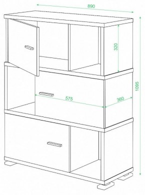 Тумба комбинированная Домино СБ-30/3 в Коротчаево - korotchaevo.mebel24.online | фото 2