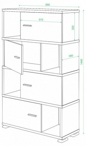 Тумба комбинированная Домино СБ-30/4 в Коротчаево - korotchaevo.mebel24.online | фото 3