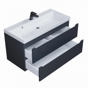Тумба под раковину Uperwood Tanos 100 см, подвесная, черная матовая в Коротчаево - korotchaevo.mebel24.online | фото 2
