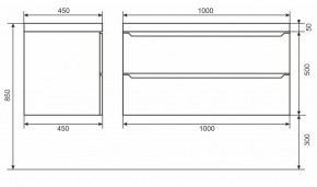Тумба под раковину Uperwood Tanos 100 см, подвесная, черная матовая в Коротчаево - korotchaevo.mebel24.online | фото 6