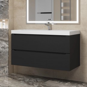Тумба под раковину Uperwood Tanos 100 см, подвесная, черная матовая в Коротчаево - korotchaevo.mebel24.online | фото 8