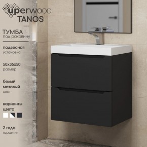 Тумба под раковину Uperwood Tanos 50 см, подвесная, черная матовая в Коротчаево - korotchaevo.mebel24.online | фото 4