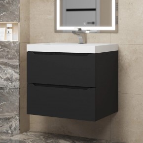 Тумба под раковину Uperwood Tanos 60 см, подвесная, черная матовая в Коротчаево - korotchaevo.mebel24.online | фото