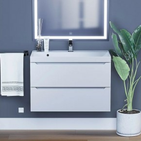 Тумба под раковину Uperwood Tanos 80 см, подвесная, белая матовая в Коротчаево - korotchaevo.mebel24.online | фото