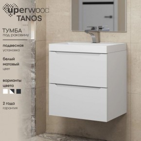 Тумба под раковину Uperwood Tanos 80 см, подвесная, белая матовая в Коротчаево - korotchaevo.mebel24.online | фото 5