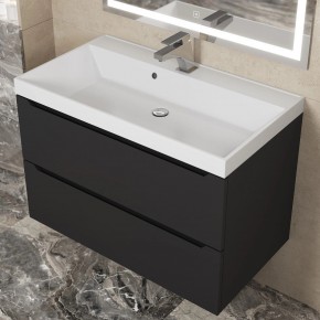 Тумба под раковину Uperwood Tanos 80 см, подвесная, черная матовая в Коротчаево - korotchaevo.mebel24.online | фото 11