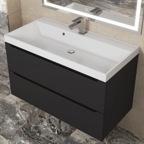 Тумба под раковину Uperwood Tanos 90 см, подвесная, черная матовая в Коротчаево - korotchaevo.mebel24.online | фото 11
