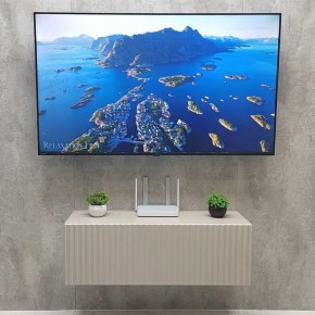 Тумба подвесная под ТВ LINES MTV3-MA 900 Бежевый (Леда-М 10.1.5) в Коротчаево - korotchaevo.mebel24.online | фото 3