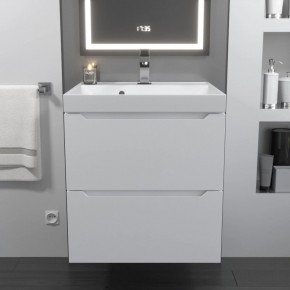 Тумба с раковиной Uperwood Tanos 50 см, подвесная, белая матовая в Коротчаево - korotchaevo.mebel24.online | фото 10