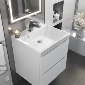 Тумба с раковиной Uperwood Tanos 50 см, подвесная, белая матовая в Коротчаево - korotchaevo.mebel24.online | фото 9