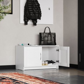 Тумба СИРИУС двухдверная низкая, цвет белый в Коротчаево - korotchaevo.mebel24.online | фото 4