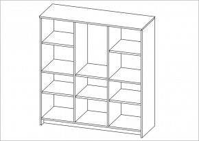 Тумба СИРИУС трехдверная с одним ящиком, цвет белый в Коротчаево - korotchaevo.mebel24.online | фото 3