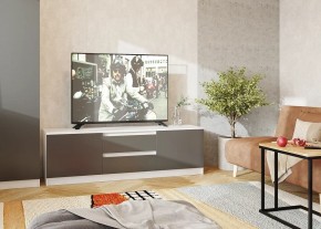 Тумба ТВ большая Парус (Белый/Графит) в Коротчаево - korotchaevo.mebel24.online | фото 2