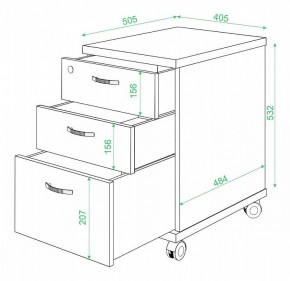 Тумбочка Домино нельсон ТС-2 в Коротчаево - korotchaevo.mebel24.online | фото 2